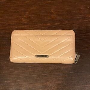 Rebecca mink off leather long wallet leather